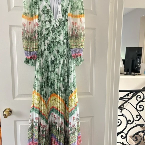 Alice * Olivia Sion Sunburts Pleated Maxi Dress - Picture 5 of 5